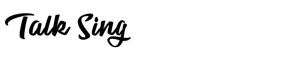 Talk Sing font